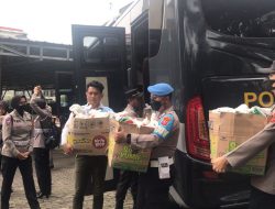 Polri Peduli, Polres Sukabumi Kota Salurkan Bantuan Logistik dan Paket Sembako Kepada Korban Gempa Cianjur
