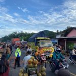 Antisipasi Kemacetan, Polisi Atur Lalin di Pasar Buah Ranuyoso