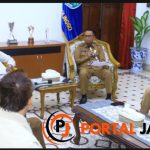 Plh Bupati Ugas dan KONI Beraudiensi Pelaksanaan Porprov 2023