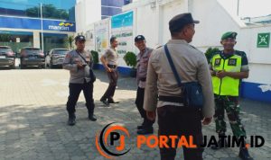 Personil Pospam QR Samapta Polres Lumajang Patroli Perbankan dan Pertokoan Cegah 3C 