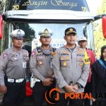 Kapolres Probolinggo Berangkatkan Dua Bus Balik Mudik Gratis 