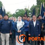 Partai Nasdem DPRD Lumajang Daftarkan 50 Bacalegnya Dengan Cara Pawai Dari Kolam Renang Veteran ke KPUD