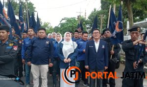 Partai Nasdem DPRD Lumajang Daftarkan 50 Bacalegnya Dengan Cara Pawai Dari Kolam Renang Veteran ke KPUD