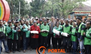 Silaturahmi Dengan Komunitas Ojol, Kapolres Jombang Ajak Patuhi Peraturan Lalulintas