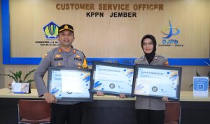 Polres Jember Raih Penghargaan Kinerja Satker Periode Semester I T.A. 2023 Oleh KPPN Jember