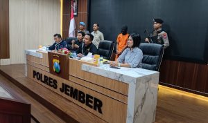 Pressconfrens Polres Jember Dalam Kasus Tindak Pidana Persetubuhan Terhadap Anak