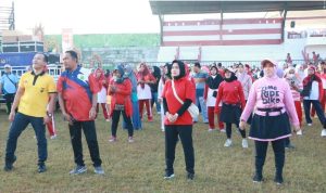 Wujudkan Masyarakat Sehat, Pemkab Sumenep Gelar Senam Massal