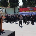 Polres Lumajang Apel Pergeseran Pasukan Pengamanan Pilkades Serentak dan PAW