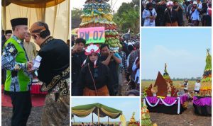 Selamatan Desa, Pj Bupati Ugas Tandatangani Prasasti Peresmian Gedung Kantor dan Situs Pepunden Desa Bulu