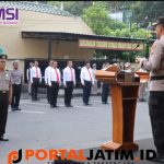 Kapolres Lumajang Pimpin Apel Kenaikan Pangkat Pengabdian Iptu ke AKP