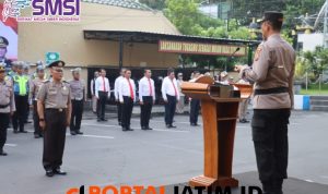 Kapolres Lumajang Pimpin Apel Kenaikan Pangkat Pengabdian Iptu ke AKP
