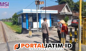 Polsek Pagu Rutin Pantau Perlintasan Rel KA Tanpa Palang Pintu Cegah Laka Lantas