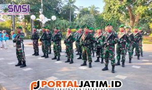 Peringatan Hari Kebangkitan Nasional Anggota Kodim 0832 / Surabaya Selatan Lakukan Upacara