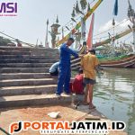 Laksanakan Patroli Imbangan Puri Agung, Personel Polairud Ingatkan Nelayan Untuk Jaga Kamtibmas 