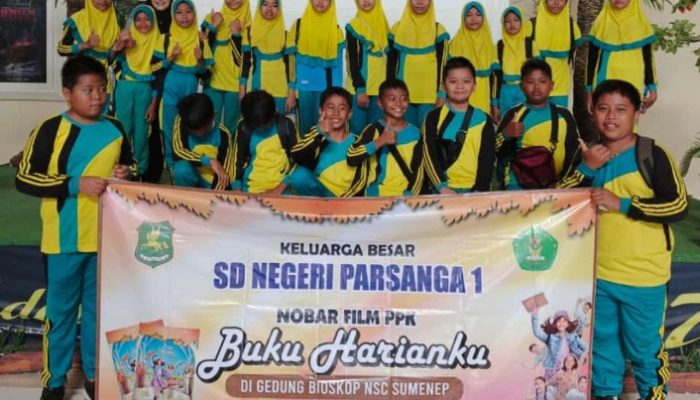 SD Negeri Parsanga 1 Kecamatan Sumenep Berikan Penguatan Pendidikan Karakter (P2K) Melalui Nobar Film “Buku Harianku”