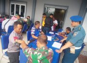 Jalin Sinergitas Satpolairud Polresta Banyuwangi Ikuti Kegiatan Donor Darah Dimako Lanal Banyuwangi
