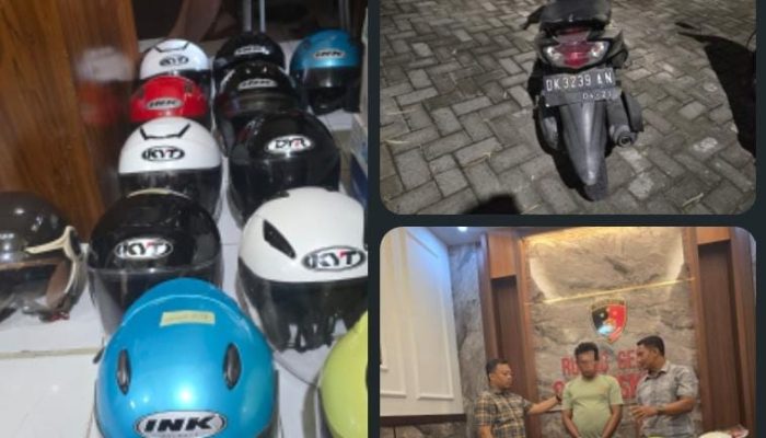 Polres Situbondo Berhasil Amankan Residivis Pencurian Helm dan Sita Puluhan Barang Bukti