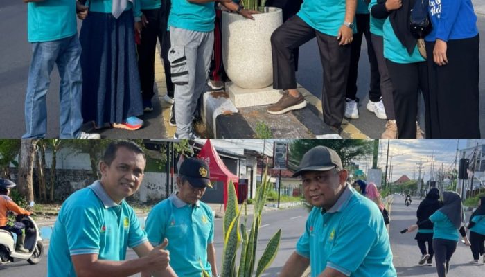 DLH Kabupaten Sumenep Tanam Tanaman di Median Jalan Trunojoyo untuk Meningkatkan Keindahan Kota