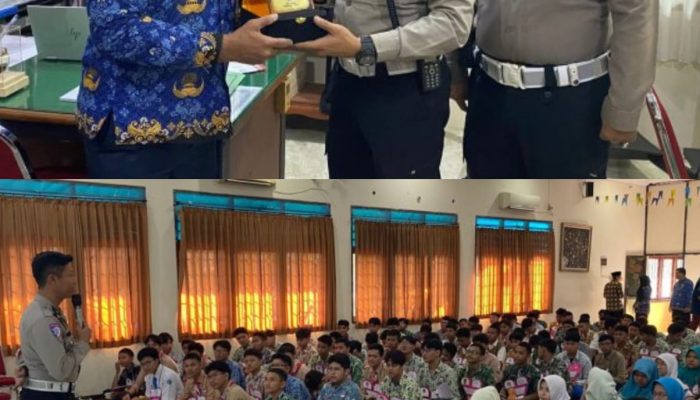 Giat BINLU-MPLS Satlantas Polrestabes Surabaya di SMAN 15 Penuh Kontribusi Positif