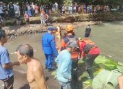 Satpolairud Bersama Tim SAR Gabungan Lakukan Evakuasi Korban Tenggelam Dialiran Sungai Kalisetail 