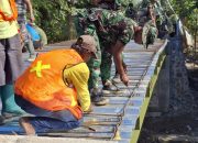 Pembangunan Sasaran Jembatan TMMD 125 Kodim 0825/Banyuwangi Sudah Terlihat di Siliragung