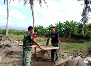 Gotong Royong TNI dan Warga Pacu Pembangunan Irigasi untuk Petani