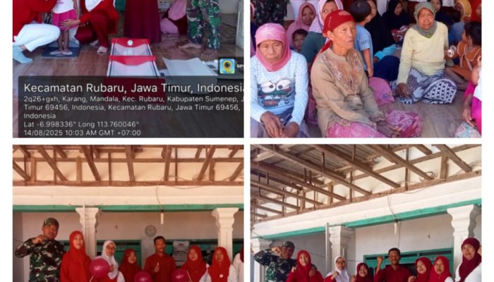 Posyandu di Desa Mandala Sinergi TNI dan Petugas Kesehatan Rubaru Demi Tumbuh Kembang Anak