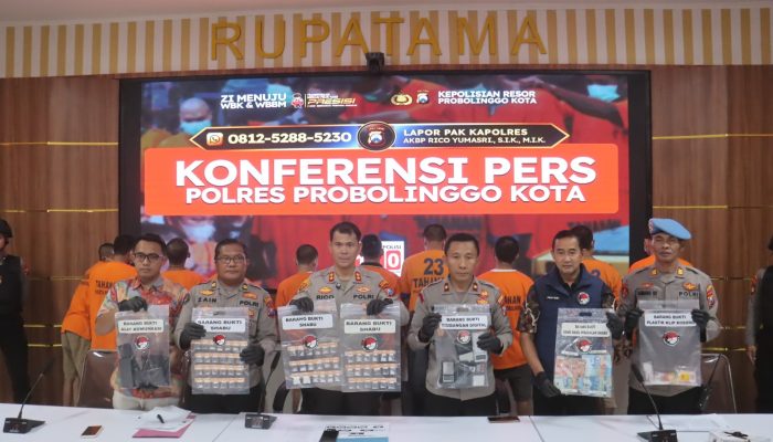 Polres Probolinggo Kota Amankan 10 Tersangka Jaringan Narkoba Dalam Operasi Tumpas Semeru 2025