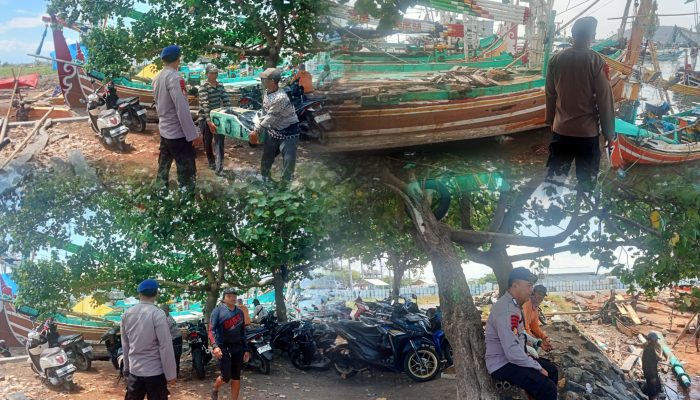 Satpolairud Polresta Banyuwangi Lakukan Patroli Dikawasan Pelabuhan Muncar