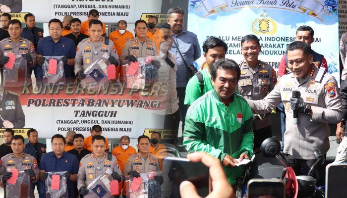 Gerak Cepat Polresta Banyuwangi Bongkar Sindikat Curanmor, Empat Tersangka Diamankan