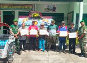 Peringati HUT TNI Ke-80 Tahun 2025 Koramil 0825/01 Banyuwangi Berbagi Sembako Dengan Tukang Becak