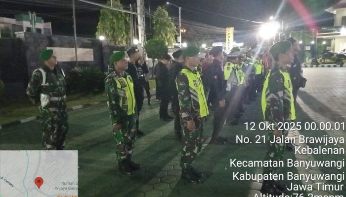 Patroli Sinergitas TNI–Polri di Banyuwangi Wujudkan Situasi Aman dan Kondusif