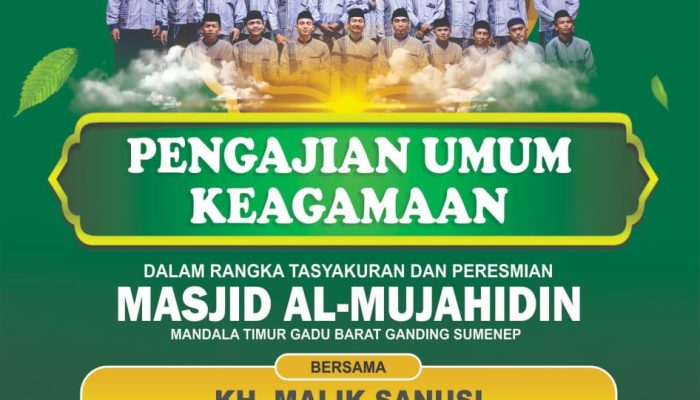 Pengajian Umum Syukuran Masjid Al-Mujahidin: Momentum Penguatan Nilai Spiritual dan Kebersamaan di Gadu Barat