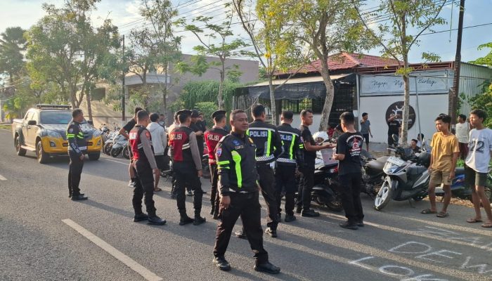 Patroli Gabungan Satlantas dan Satsamapta Polres Sumenep Cegah Balap Liar, 42 Motor Diamankan